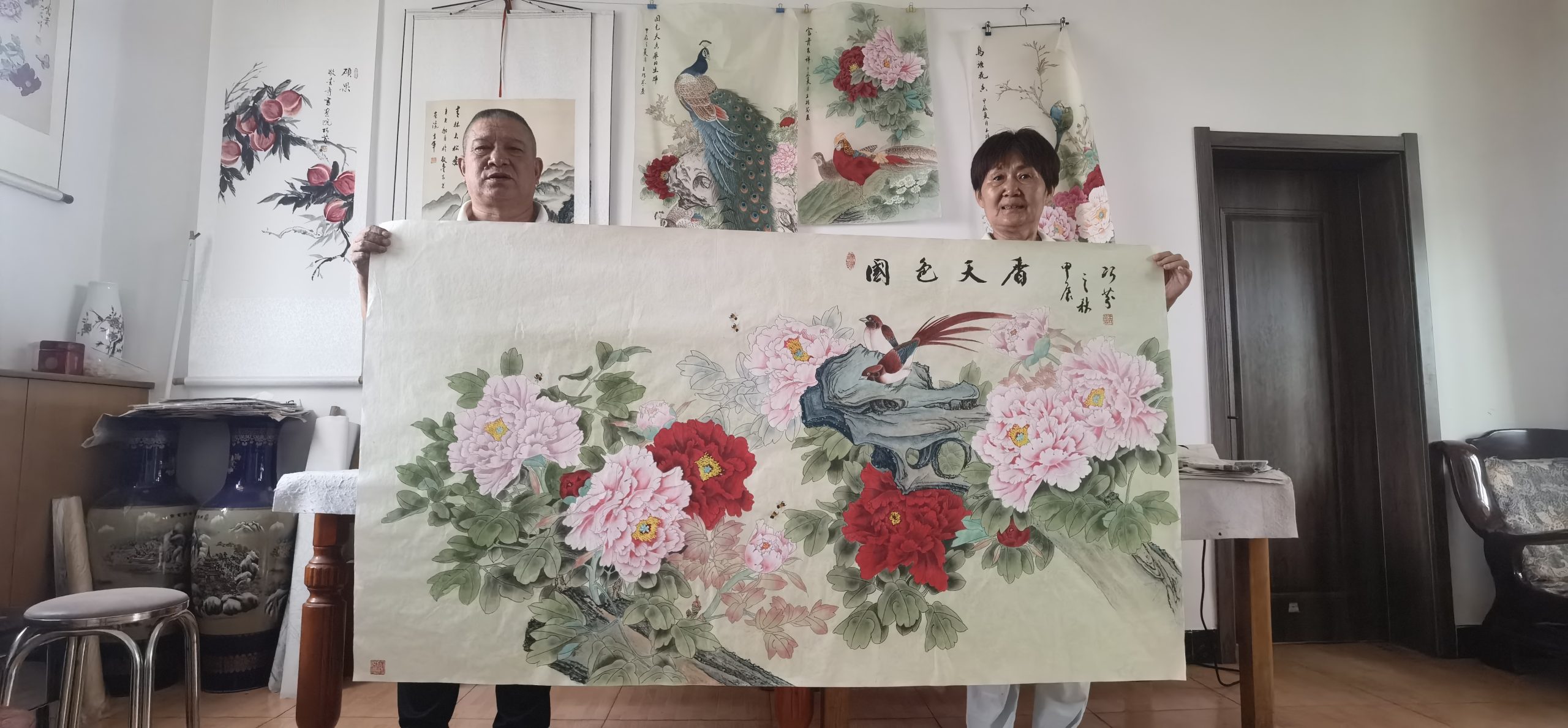 书画交流之牡丹会友